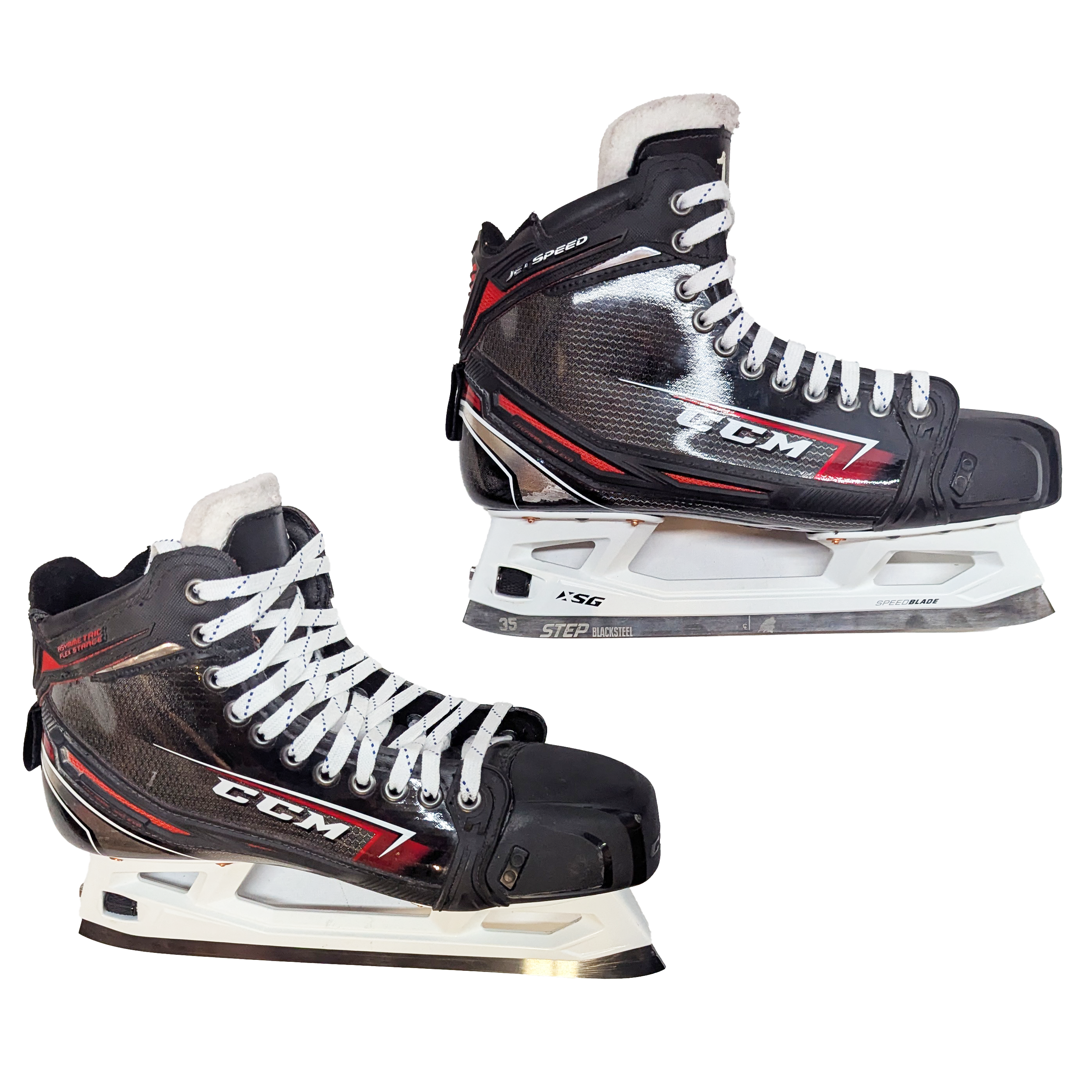 CCM Jetspeed FT2 - Patins de gardien de but de hockey Pro Stock d'occasion - Taille 9